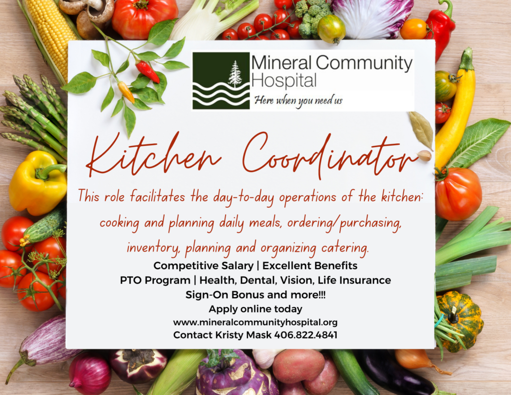 Kitchen Coordinator Mineral Community Hospital