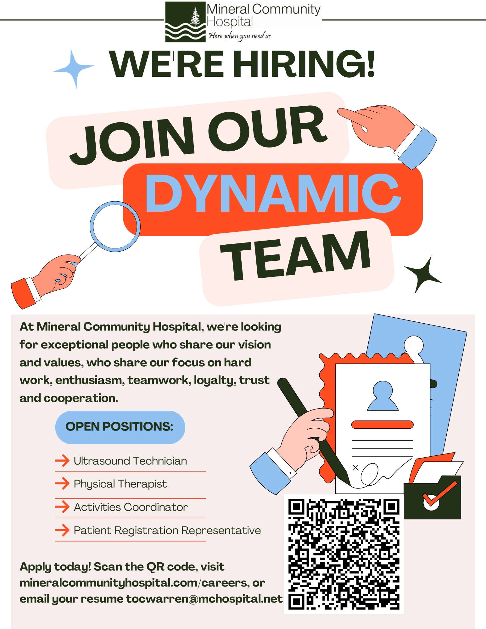 Orange and Blue Illustration Hiring Flyer (2)
